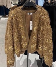 ZARA LIMITED MAGLIA ORO BLAZER