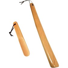 Set di 2 Cucchiai di Legno per Scarpe con Corda in Pelle - Eleganza e Comfort