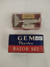 Rasoio GEM peerless  vintage da collezione, Razor set made in england, con lame