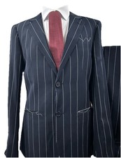 ABITO UOMO BLU GESSATO RIGO