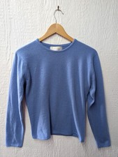 Maglione Vintage BERK Of Burlinston Arcade Ballantyne Cashmere Blu Scozia Taglia 3