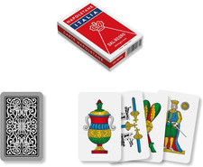 10071 - Napoletane Italia Carte Da Gioco Regionali, Astuccio Rosso, Dai 3 Anni i