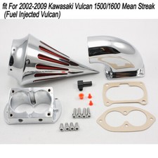Aspirazione depuratore aria punta nera per 02-09 Kawasaki Vulcan VN1500 1600 Mean Streak