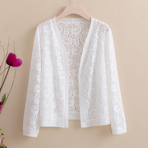 Donna pizzo cardigan cappotto - pizzo,