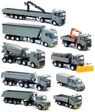 Herpa - Modelli camion da cantiere serie neutra grigio giallo - a scelta 1:87 H0