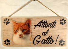 Cartello targa GATTO BIANCO E