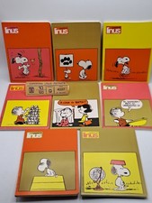 Linus Snoopy vintage serie completa 8 quaderni d'epoca nuovi rimanenza magazzino