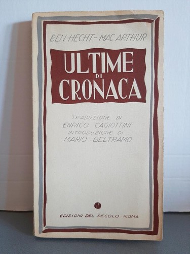 Ultime cronaca prima - cronaca, (prima