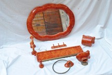 RARO SET BAGNO Vintage anni '60 Ceramica e Ottone