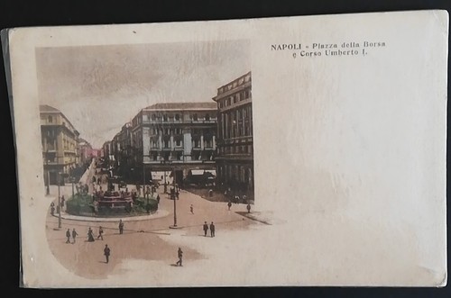 Cartolina napoli piazza borsa - cartolina,