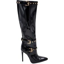 Stivali donna alti lucidi neri