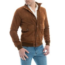 Giacca Bomber In Vera Pelle