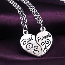 2x Collana BEST FRIENDS Cuore Spezzato Ciondolo Amore Fidanzati Regalo Amicizia