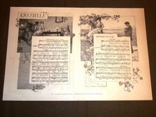 Rarissima Canzoni di Napoli Illustrate da Edoardo Dalbono nel 1884 Graziella
