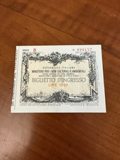 Biglietto Anni 80 Museo