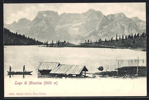 Misurina lago cartolina - lago,,
