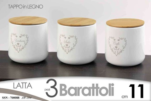 Set barattoli latta - 3, in