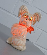 Hummel porcellana fumogeno profumo lampada da tavolo terrier cane vintage ann...