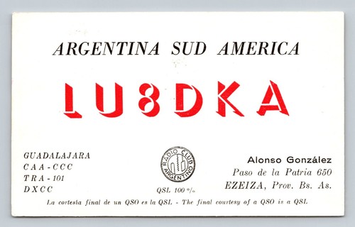 Radioamatore qsl lu8dka - qsl,