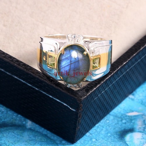 Anello uomo labradorite - anello, in