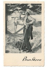 1940 ragazza sci moda d'epoca