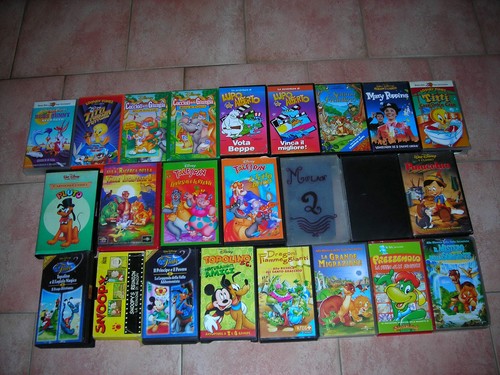 Lotto 25xvhs cartoni animati - lotto,