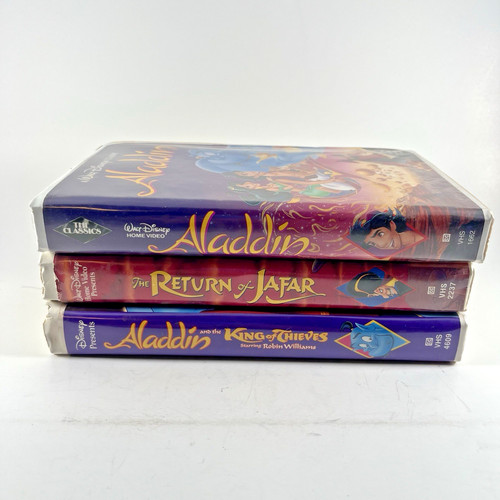 Disney aladdin vhs lot - disney, 3
