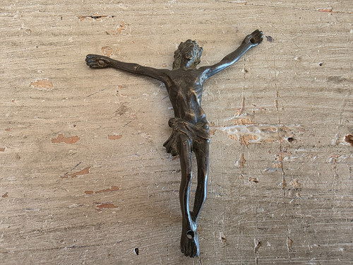 Antico crocefisso bronzo - crocefisso,