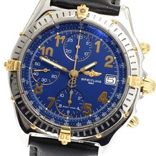 Orologio Uomo Automatico BREITLING Chronomat Bicolore B13050.1 Data Quadrante Navy_918712