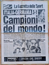 Gazzetta dello Sport 12 luglio 1982 Campioni del mondo Mondiali Spagna