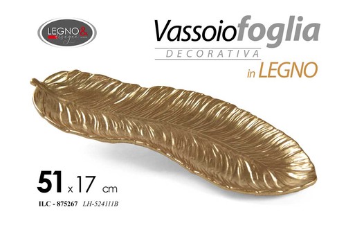 Foglia decorativa vassoio - foglia,