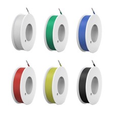Kit di Cavi Elettrici in PVC da 18AWG 6 Bobine Colorate da 5 metri Filo di Rame