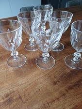 6 verres à vin rouge cristal