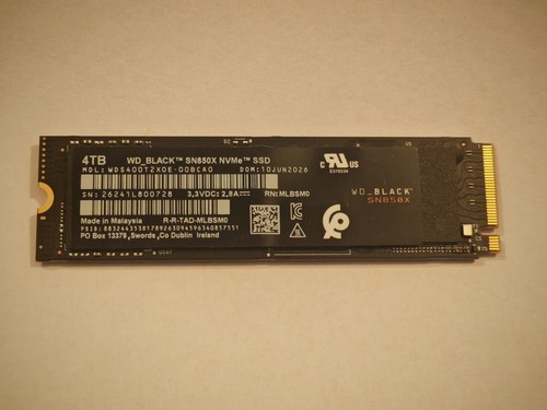 Black sn850x 4tb 7300mb s - wd,