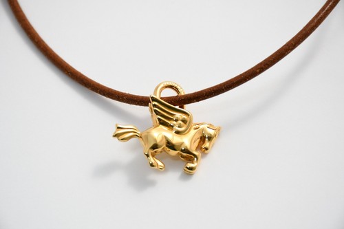 Hermes cadena pegaso oro con - hermes,