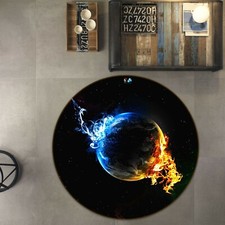 3D Flaming Football ZHUB7791 Game Non Slip Rug Mat Photo Carpet Zoe