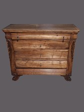 ANTICO CASSETTONE COMÒ CARLO X ANNO PRIMI 800 IN NOCE