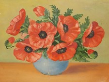 Antico dipinto ad olio natura