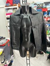 Cuoiera Del Vicolo Giacca In Pelle Uomo Man TgM Nero LLV978