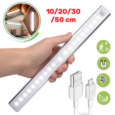 BARRA LED su Misura LUCE Magnetica per SOTTOPENSILE CUCINA ARMADIO CASSETTO USB