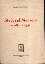 Autografato! Studi sul Manzoni