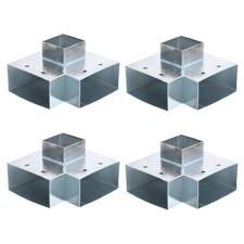 Kit Staffe Gazebo 3 Vie, Staffa Angolare per Legname 1,6" x 3,1" (Confezione da 4)