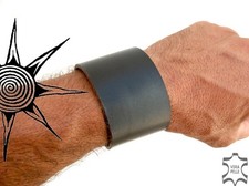 POLSINO BRACCIALE UOMO DONNA VERA PELLE SU MISURA CUOIO ARTIGIANALE !! P45