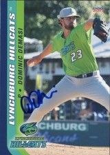 2017 Lynchburg Hillcats DOMINIC DEMASI Signed Card autograph AUTO INDIANS RC