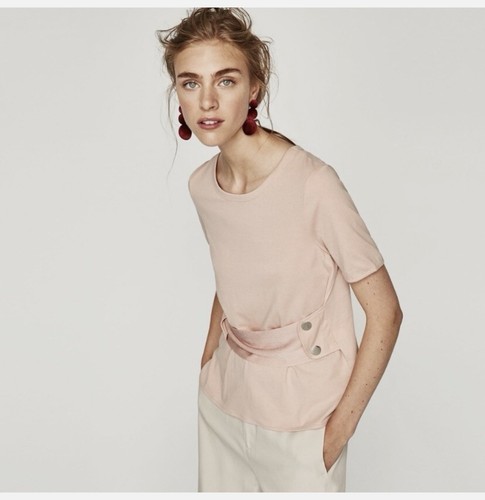 Top camicia donna - zara, rosa