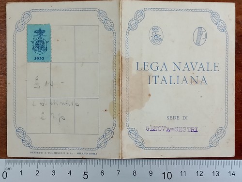 Tessera lega navale italiana - tessera,