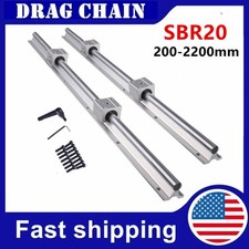 2PCS SBR20 200-2200mm Linear Rail Slide Guida Albero 4x SBR20UU Cuscinetto BLOCCO CNC