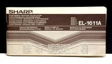 Libretto manuale istruzioni vintage Sharp EL-1611A per la calcolatrice di stampa