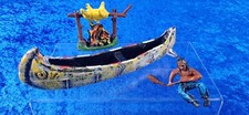 ISAS INDIANO CON CANOA VINTAGE