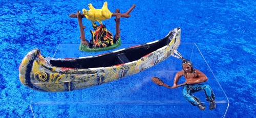 Isas indiano con canoa vintage - indiano,